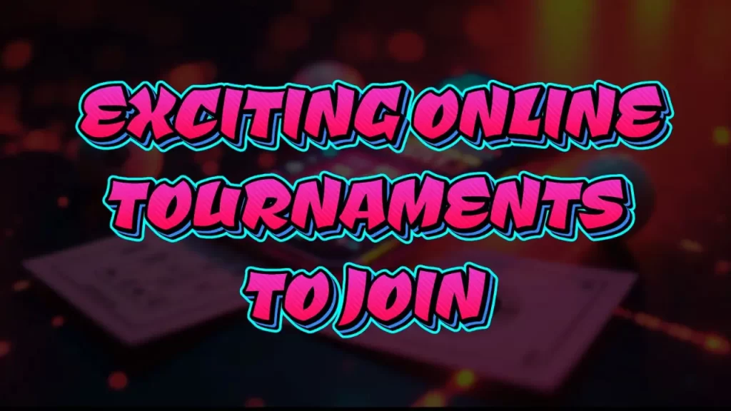 illustration text 'exciting online tournament to join'