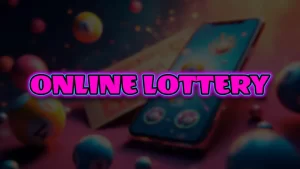 illustration text 'online lottery'