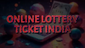 illustration text 'online lottery ticket india'