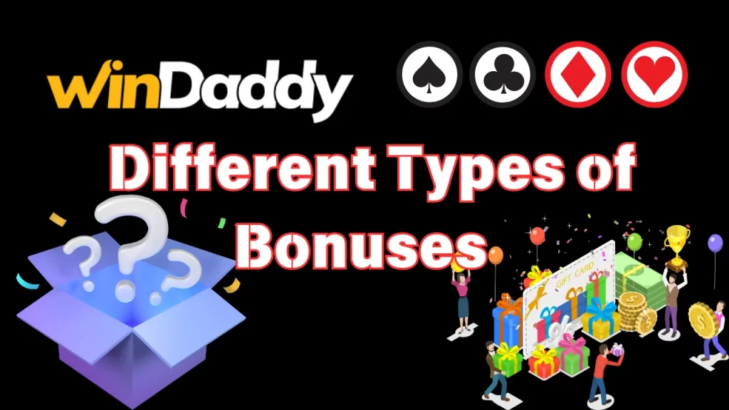 illustration text 'different types of bonuses'