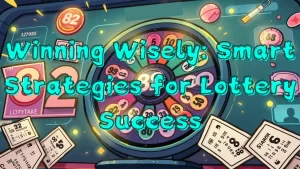 ILLUSTRATION TEXT 'Winning Wisely: Smart Strategies for 82 Lottery hacks Success'