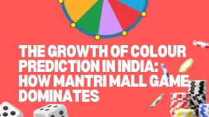 illustration text 'The Growth of Colour Prediction in India: How Mantri Mall Game Dominates'