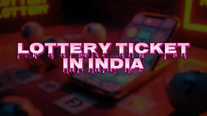 illustration text 'lottery ticket in india'